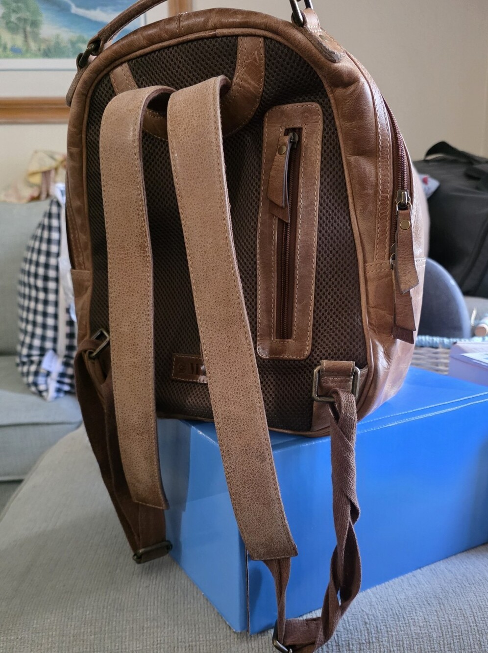 Myra Bag Pink Southwestern Patterned Leather-Trim Backpack - Picture 7 of 7